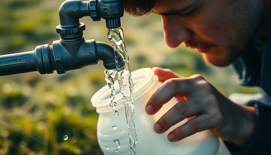 Close-up of water collection highlighting saltwater intrusion concerns.