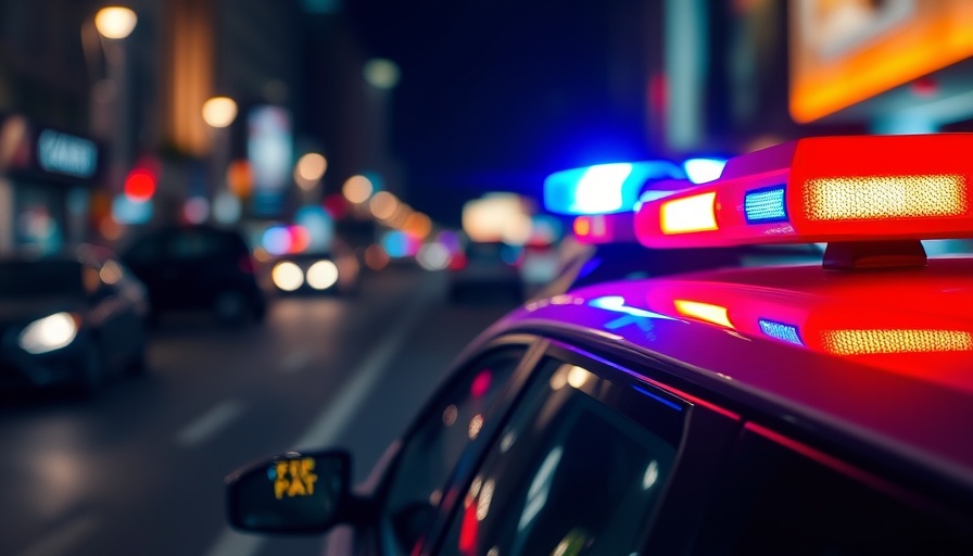 Duluth police car lights at night related to early morning stabbing.