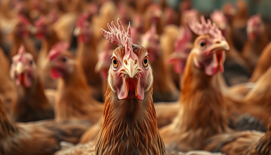 Close-up of chickens illustrating bird flu prevention measures.