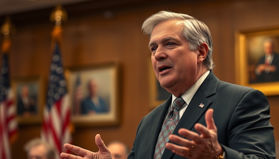 Mature man discusses debt ceiling in formal setting.
