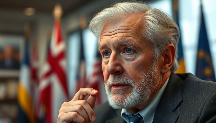 Thoughtful elderly man discussing U.S.-China Trade War Truce in an office setting.