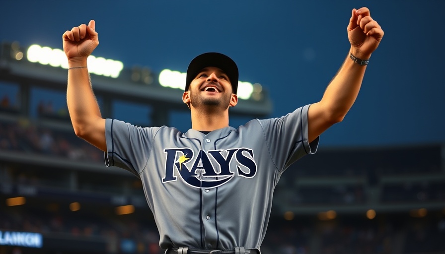Victorious Rays player celebrates as Minnesota Twins struggle.