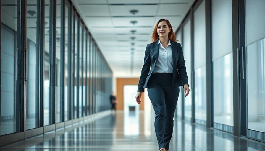 Businesswoman and colleague walking in office hallway, Senator Nicole Mitchell legal issues.