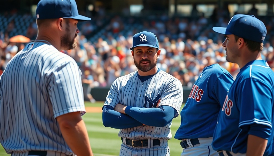 Baseball players, including Ty France, conversing on the field during Minnesota Twins game