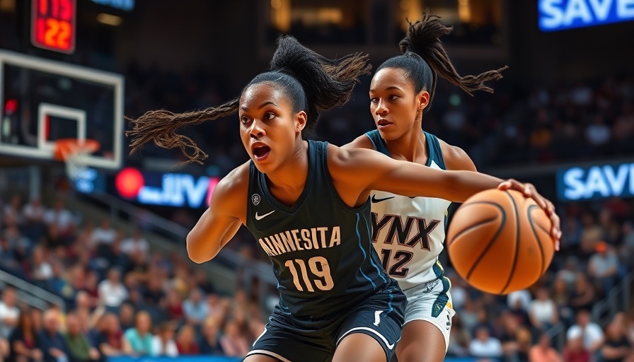 Minnesota Lynx player in intense basketball match during undefeated season.