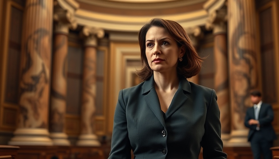 Minnesota legislator walking confidently in legislative chamber.