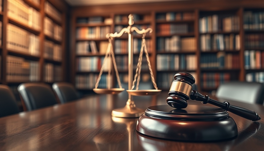 Gavel and scales of justice in a law library reflecting Duluth Waterpark Incident case.