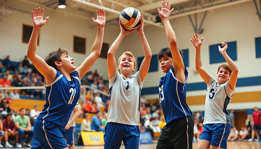 Boys volleyball state championship Minnesota, players celebrating on court.