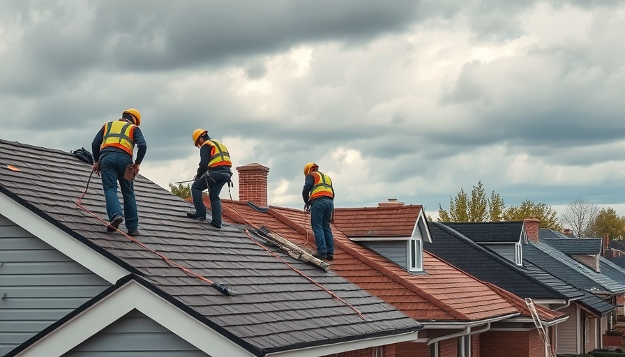 Workers conducting HOA roof repairs in Lakeville neighborhood