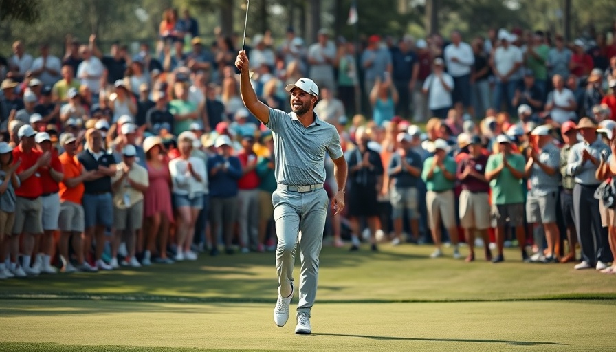 J.J. Spaun celebrates win at U.S. Open, fans cheering.