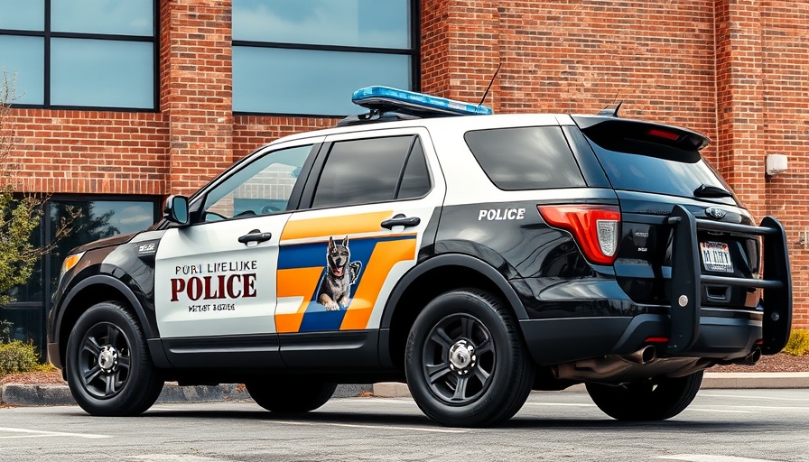 Police SUV in front of building related to Richfield woman incident.