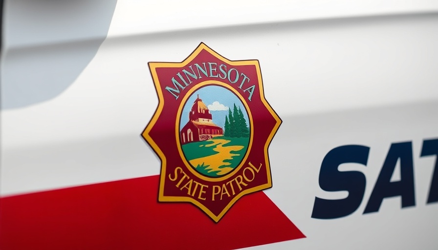 Minnesota State Patrol emblem related to fatal head-on crash in Chisago County.