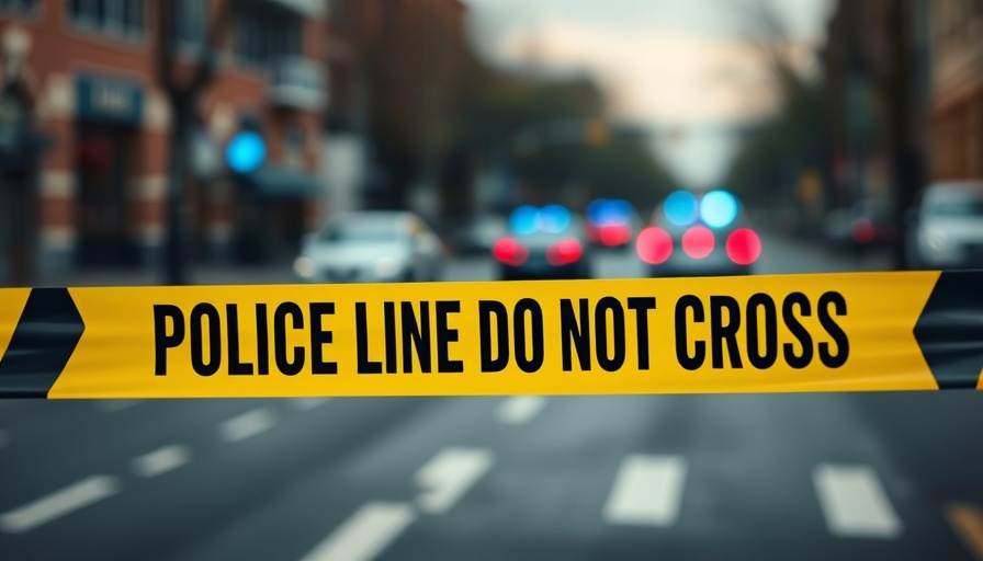 Police tape at a crime scene, related to Bloomington driveway shooting.