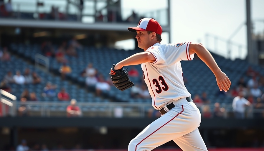 Simeon Woods Richardson pitching performance in action shot, stadium background.