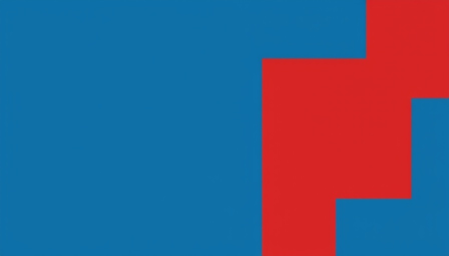 Illustrative graphic with blue and red rectangles.
