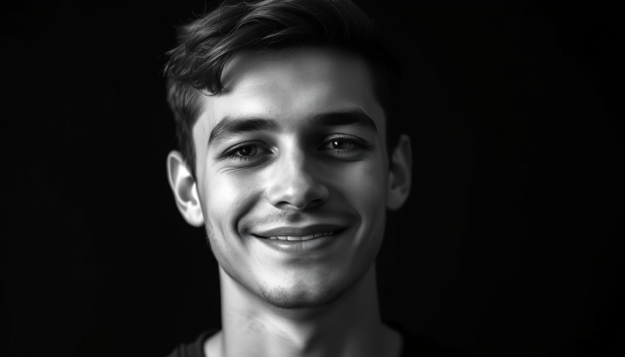 Black and white portrait of a smiling young man, The Life and Death of Blaze Bernstein.