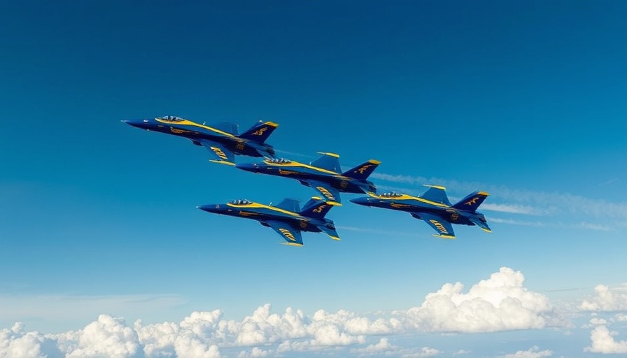 Blue Angels jets performing at Duluth Airshow.