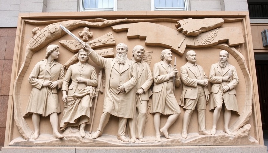 Saint Paul City Hall Ramsey County Court House facade with stone relief.