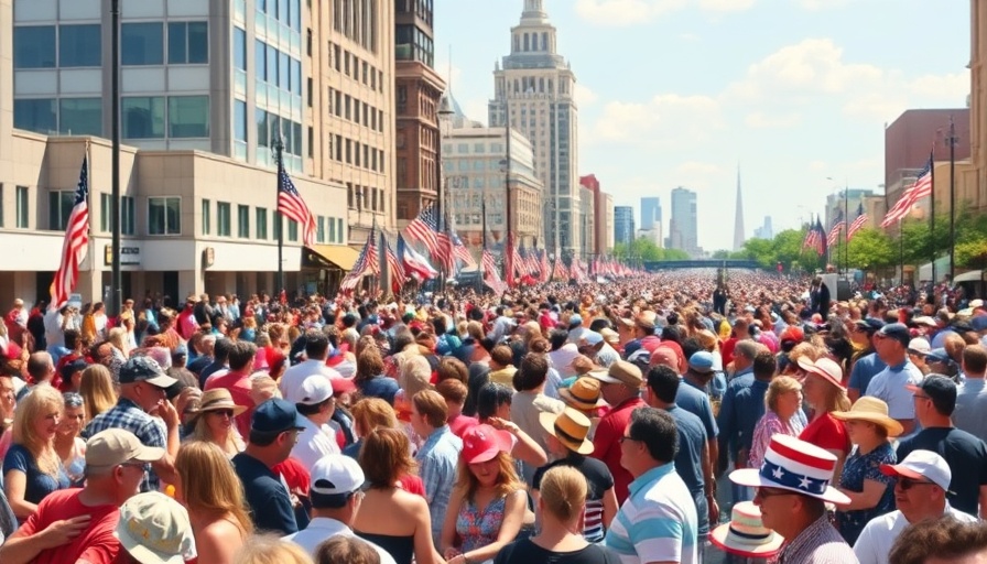 Unique views of Superior's Fourth of July parade with vibrant crowd and festive atmosphere.