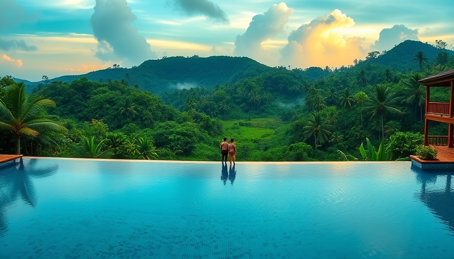 Luxury eco-resort infinity pool in Costa Rica and Panama jungle.