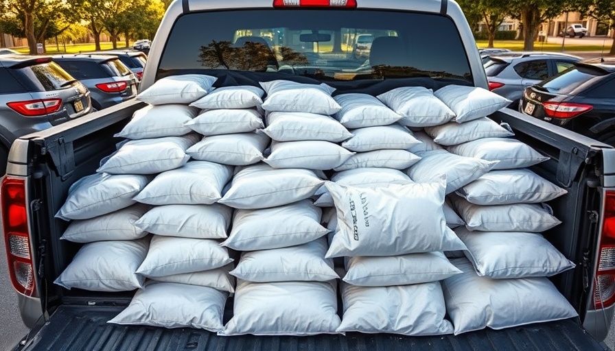 Massive Minneapolis meth seizure in a truck bed during daylight.