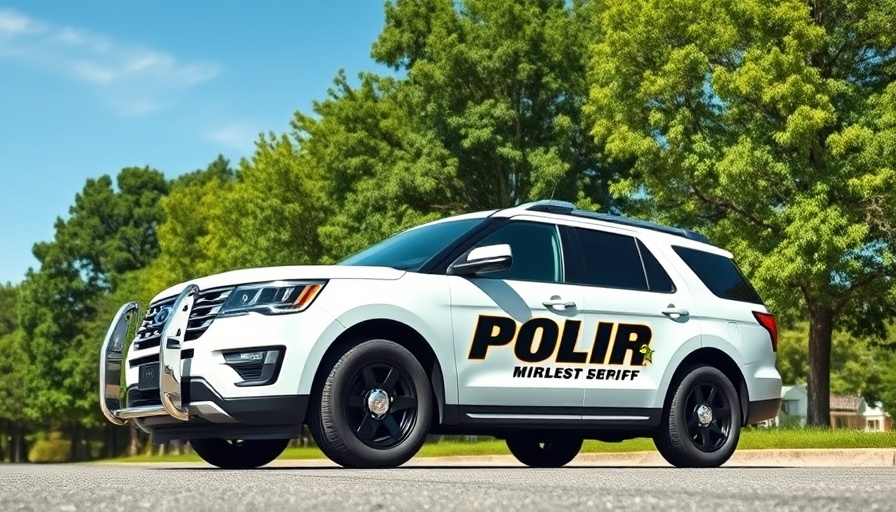 Sheriff vehicle related to domestic violence incident in Minnesota.