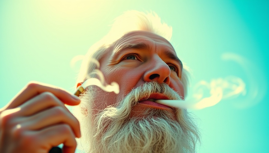Contemplative man smoking outdoors under blue sky, signifying laws applied based on who is in power.