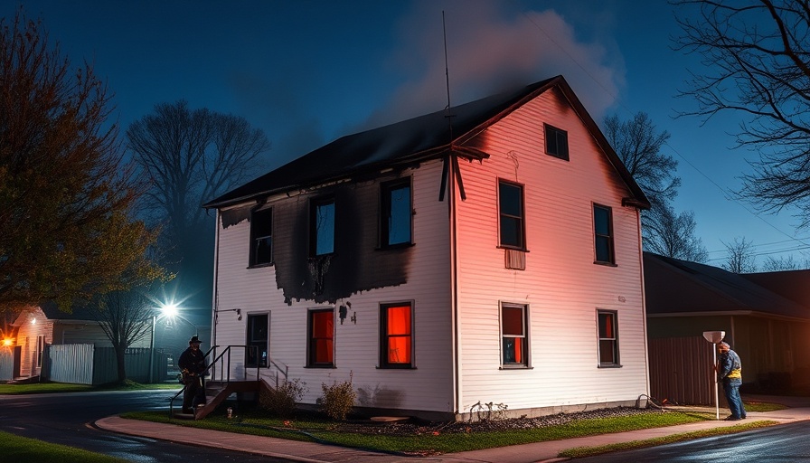 Fall River assisted living home fire aftermath, charred exterior