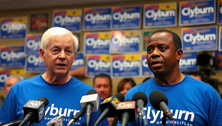 Democrats 2028 presidential race candidates at press event.