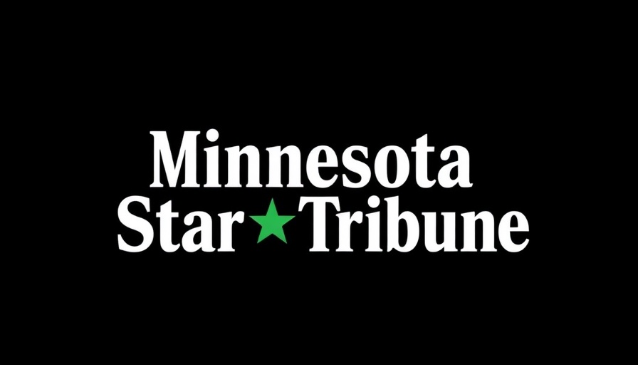Minnesota Star Tribune logo on black background
