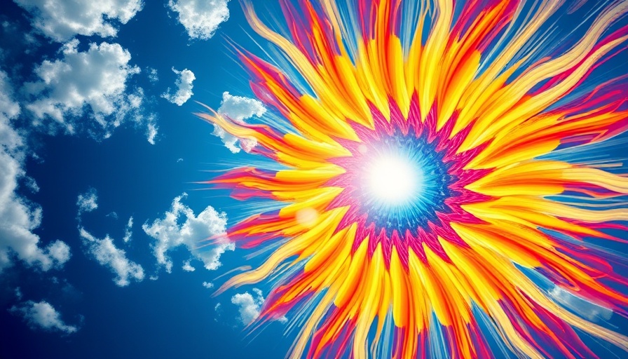 Vibrant abstract sunburst design for redesigning your personality concept.