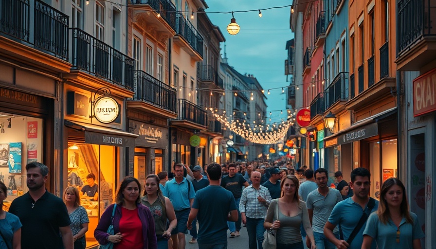 Bustling Edinburgh street in August at dusk, highlighting 2025 travel trends.