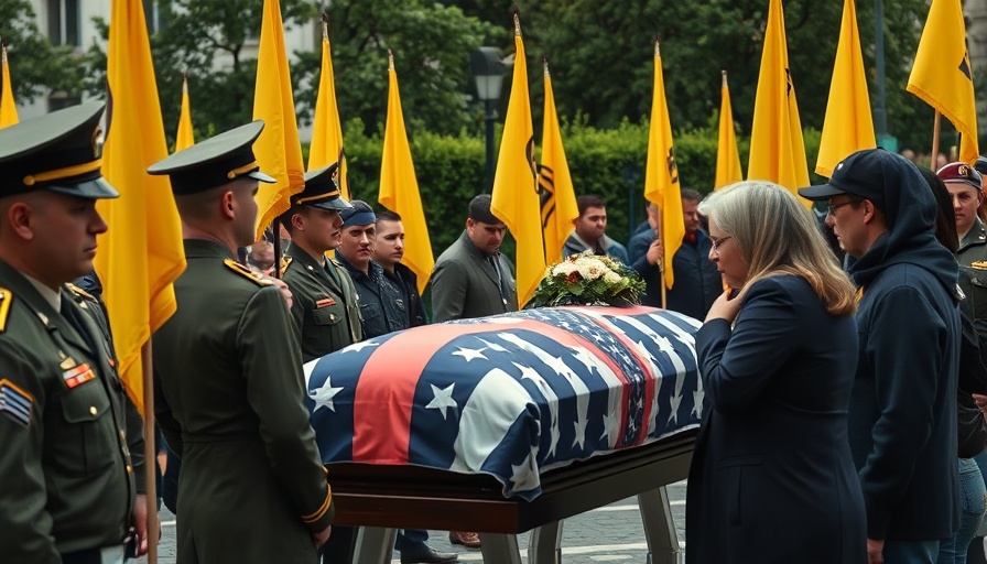 European leaders support Ukraine, solemn military ceremony, soldiers, flags.