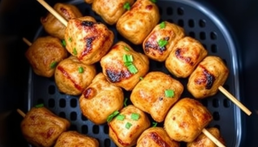 Air Fryer Harissa Chicken Skewers