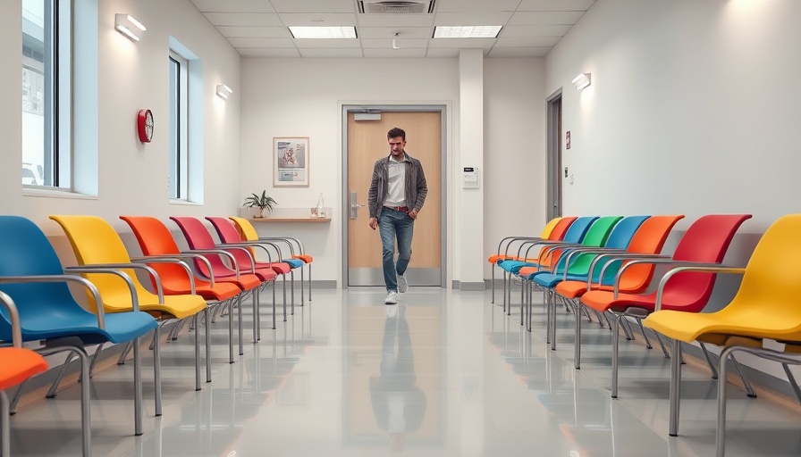 Maine clinics denied Medicaid funds; clinic interior with empty chairs and person walking.