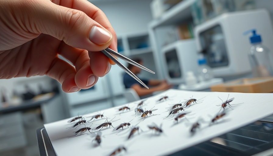 Person inspecting mosquitoes in a lab; West Nile Virus cases rise North Dakota Minnesota.
