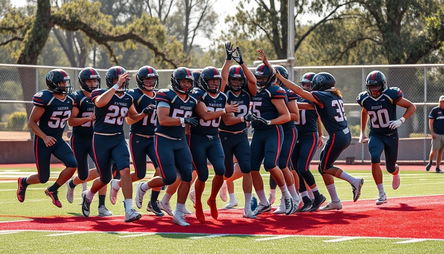St. Paul High School football team celebrating touchdown in 2024.