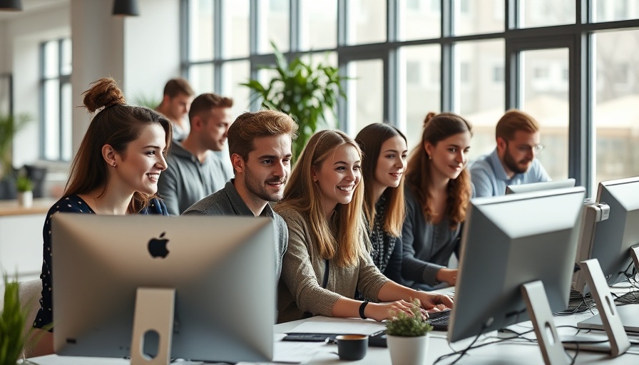 Group of professionals working in modern office, illustrating cooling labor market trends.
