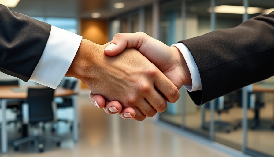 Marriott Expansion in South Asia partnership handshake in office.