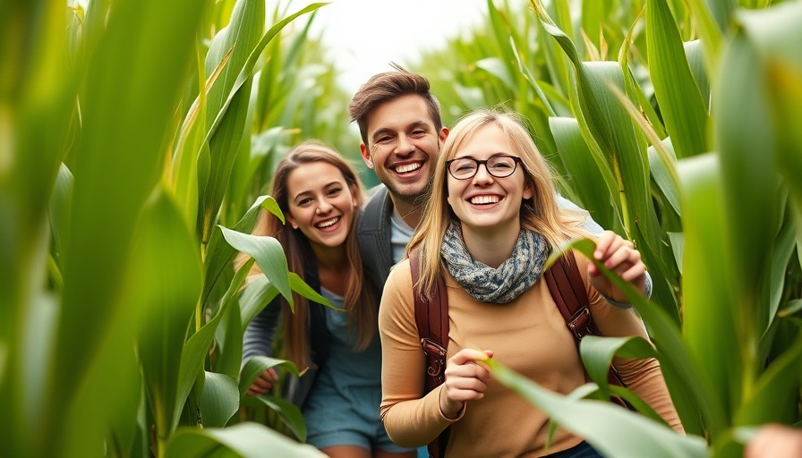 Minnesota fall festivals: couple enjoying corn maze adventure.