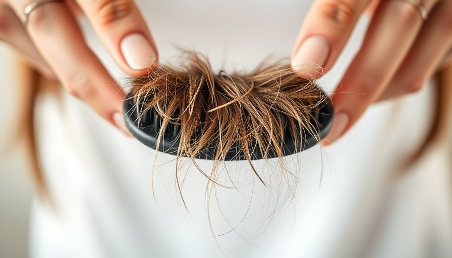 Close-up of hairbrush indicating preventing hair loss and promoting hair growth.