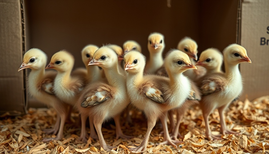 Young turkey poults in a brooder box - How to Brood Turkey Poults.