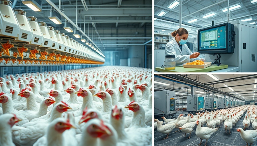 Poultry Industry Seed Innovation Grant call, collage of farm and lab scenes.