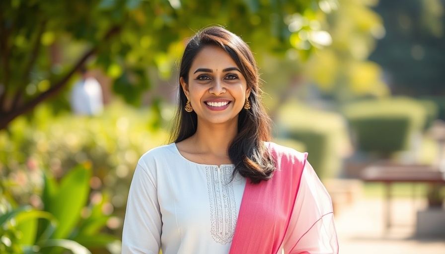 Women in Animal Husbandry celebration image with a smiling woman outdoors.
