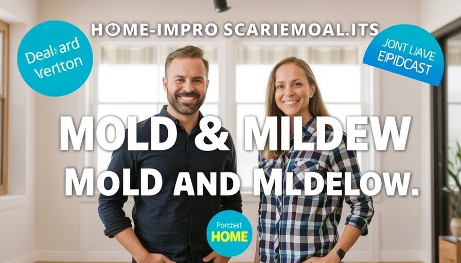 Podcast hosts promoting episode on dealing with mold and mildew.