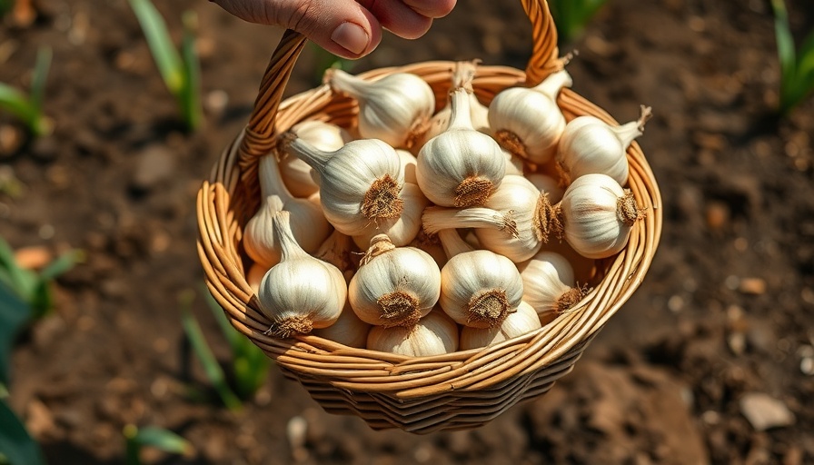 Close-up of garlic bulbs in a wicker basket for growing garlic from grocery store.