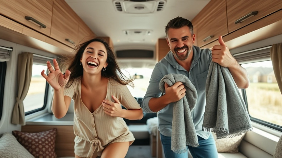Energetic couple in a camper at Newport RI campgrounds.
