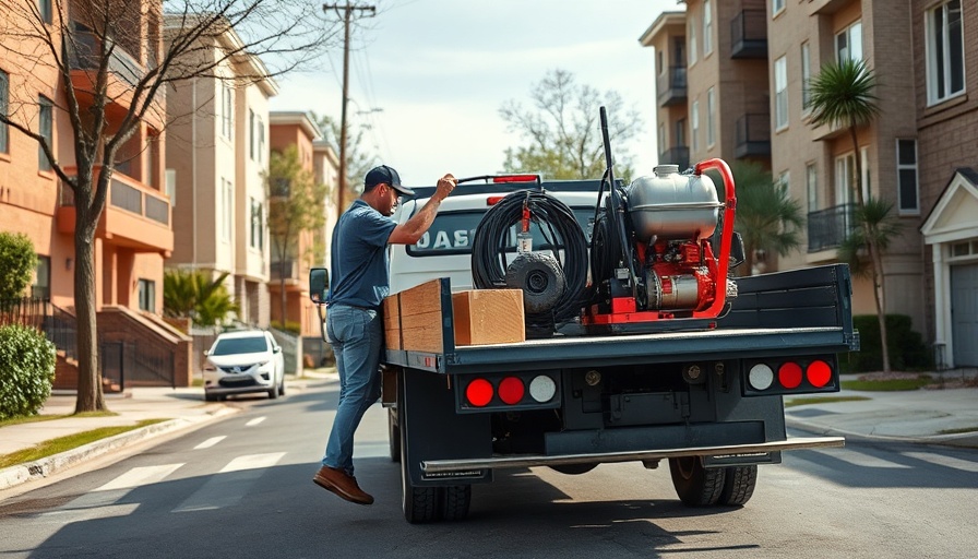Men preparing equipment for a pressure washing business startup.