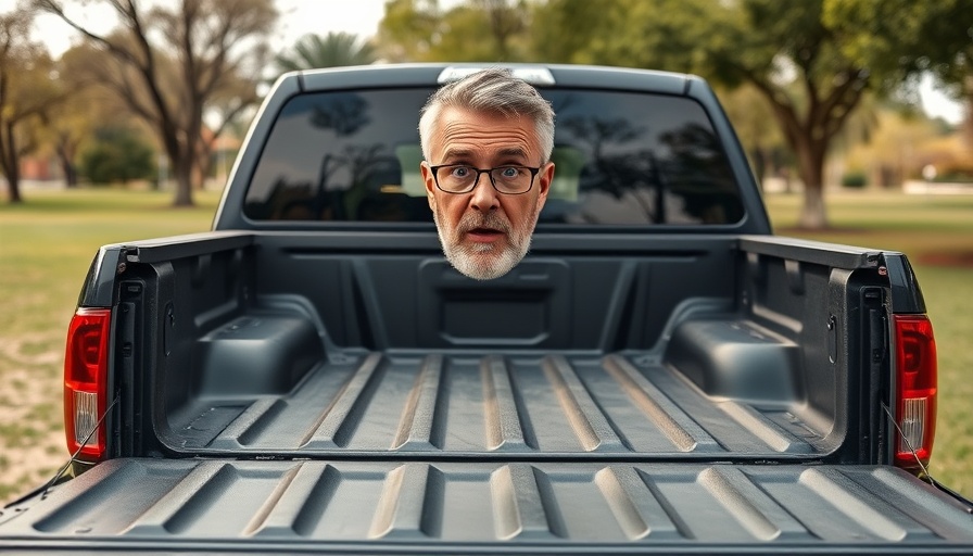 Truck Bed Upgrades showcase in park setting, photorealistic.