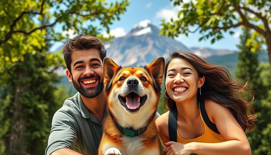 Cartoon scene of RV lifestyle enthusiasts in nature